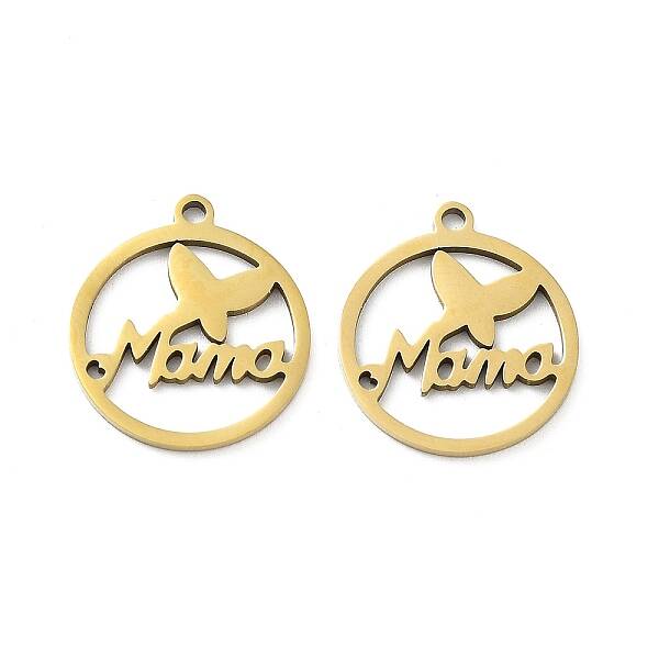 Mother's Day Ion Plating(IP) 201 Stainless Steel Pendants