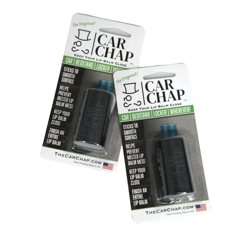 2 Pack CarChap Lip Balm Holder- Prevent Lipbalm Messes - Loss of lipbalm