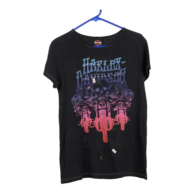St.Kitts Harley Davidson T-Shirt - XL Black Cotton