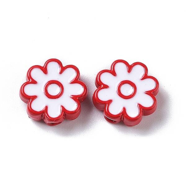 Spray Painted Alloy Beads