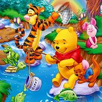 Winnie The Pooh & Tigger Pattern DIY Diamond Arts Colorful Painting without Frame, DIY 5D Diamond Arts Colorful Painting Kit,...