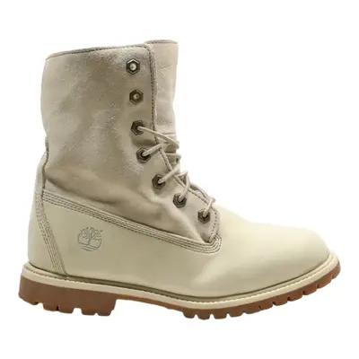 TIMBERLAND Lace-Up Boots Beige Leather Womens UK 5