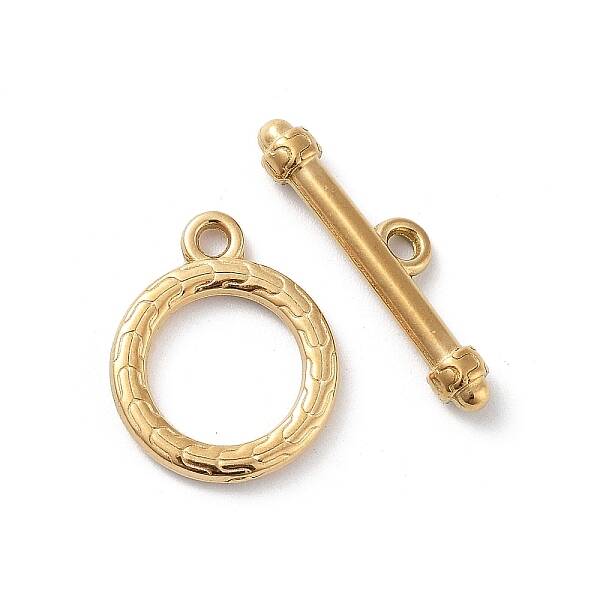 Ion Plating(IP) 304 Stainless Steel Ring Toggle Clasps