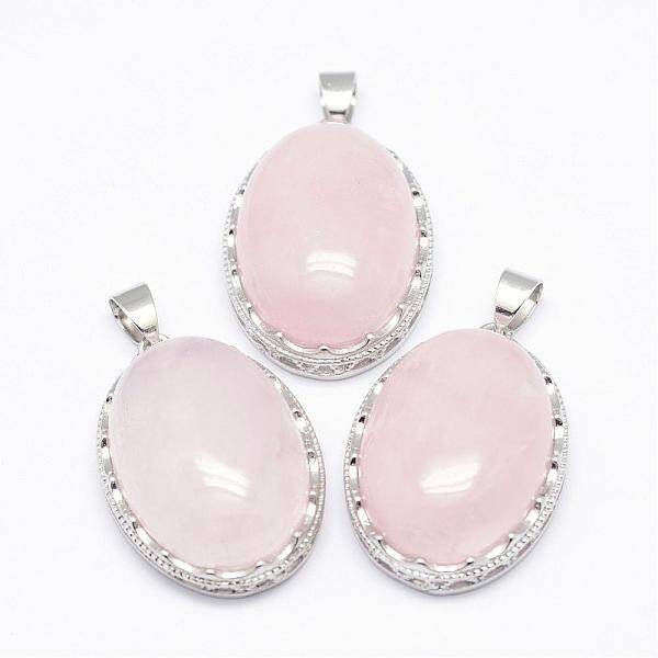 Natural Rose Quartz Pendants