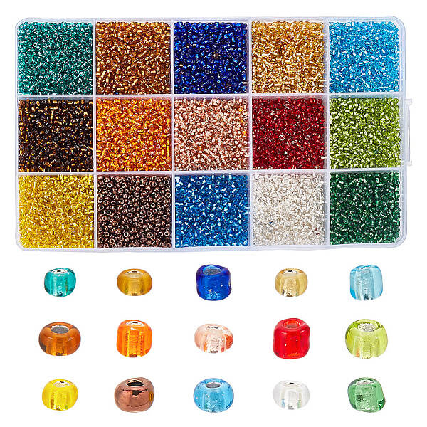 15 Colors Glass Seed Beads