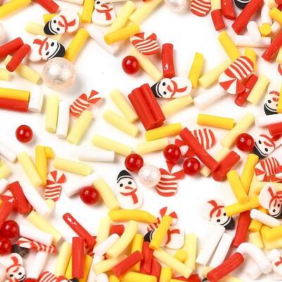 Christmas Theme Handmade Polymer Clay Cabochons