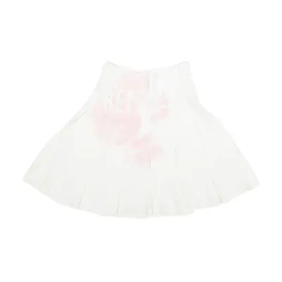 Vintage KENZO Short Pleated Skirt Cream 90s Girls S