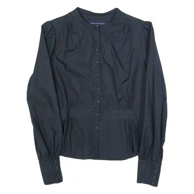 FRENCH CONNECTION Womens Printed Shirt Blue Long Sleeve Striped UK 14
