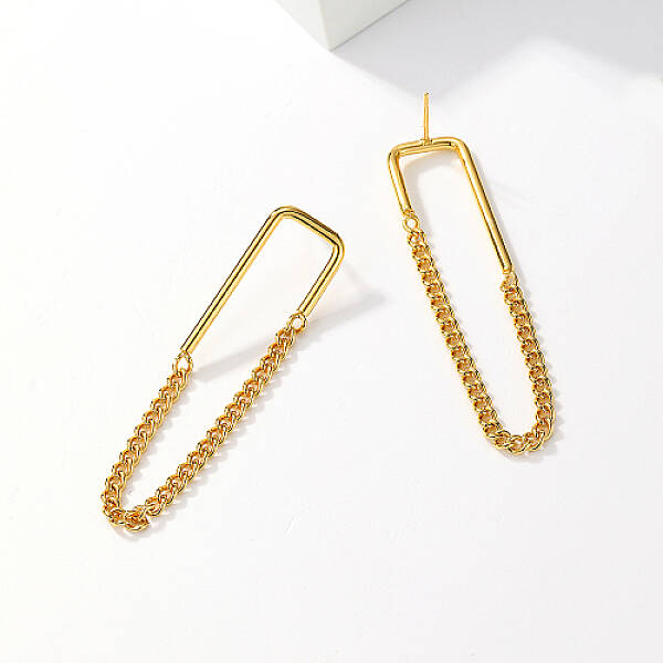 304 Stainless Steel Dangle Stud Earrings