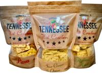 Sherman's Tennessee Hot Crackers - 3 Pack Bundle with Sour Cream & Onion, Pizza, and Italian Herb Crackers - Perfect Savory S...