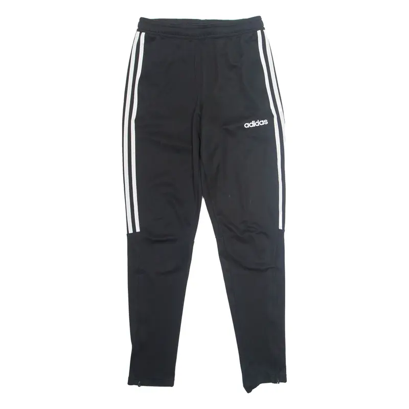 ADIDAS Mens Track Pants Black Tapered XS W28 L29