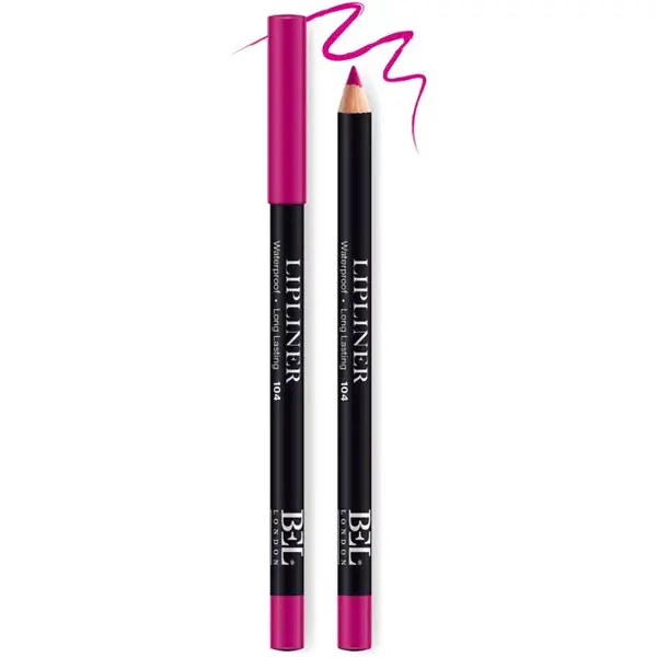 Bel London, BEL London, Hydrogenated Vegetable Oil, Waterproof, Contour, Lip Pencil, 104, Pink, 0.78 g