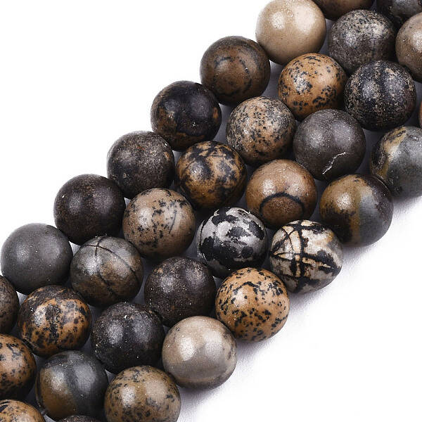 Natural Dendritic Jasper Beads Strands