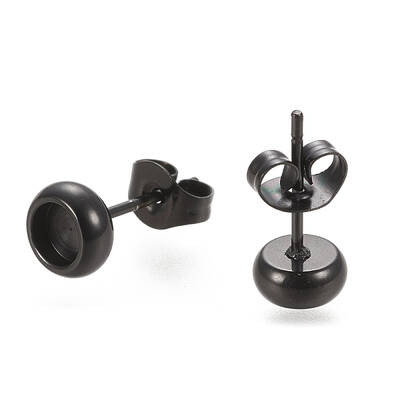 304 Stainless Steel Stud Earring Settings