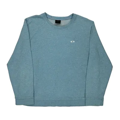 Oakley Sweatshirt - XL Blue Cotton Blend