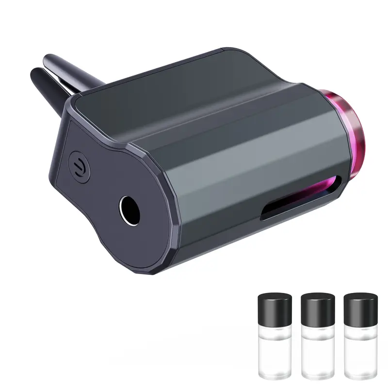 Smart Car Air Freshener: Three-Level Scent Control, Portable Waterless Diffuser, Aromatherapy with 3*10ML Natural Scents, Ran...