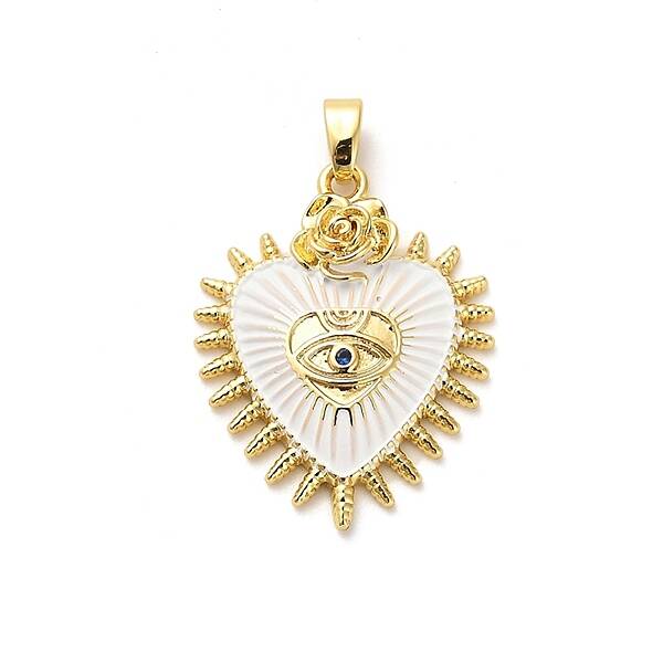 Brass Micro Pave Cubic Zirconia Pendants