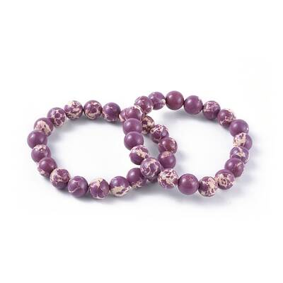 Synthetic Regalite Bead Stretch Bracelets