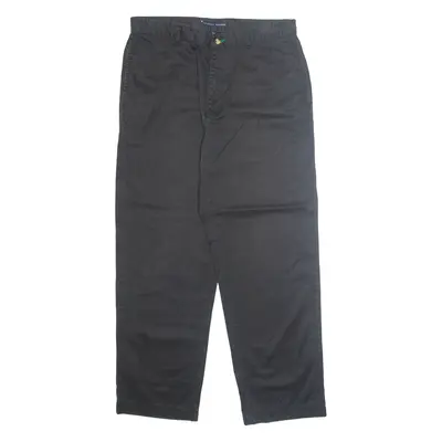 TOMMY HILFIGER Chino Mens Trousers Black Regular Skinny W34 L30