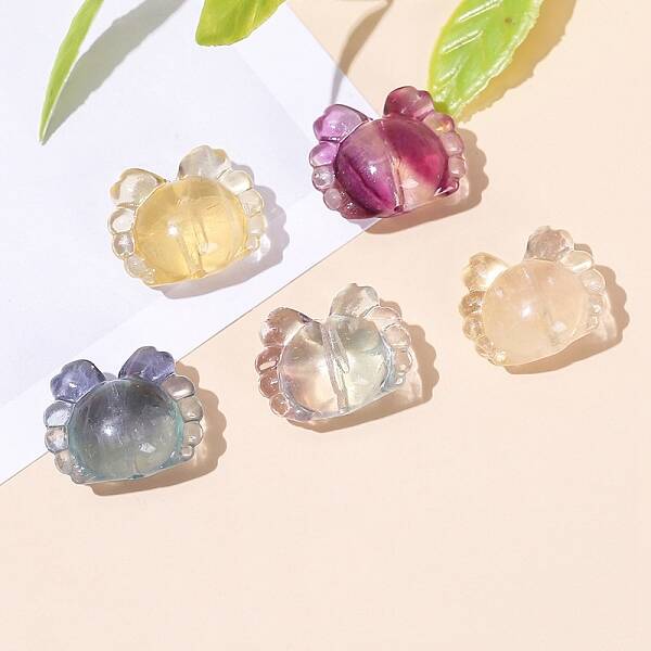Natural Fluorite Carved Beads