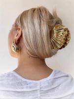 Women's Vintage Shell Shaped Metal Hair Claw, Elegant Hair Accessories for Women & Girls, Minimalist Headwear Suitable for Th...