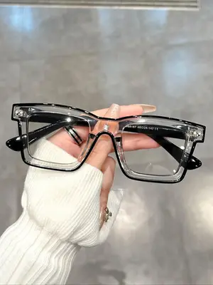 Blue Light Glasses for Men/Women, Square Frame Blue Light Eyeglasses, Summer Travel Essentials, Fashion Eyeglasses for Work, ...