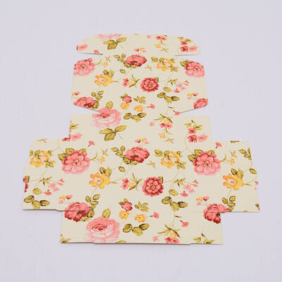 Flower Pattern Paper Gift Boxes