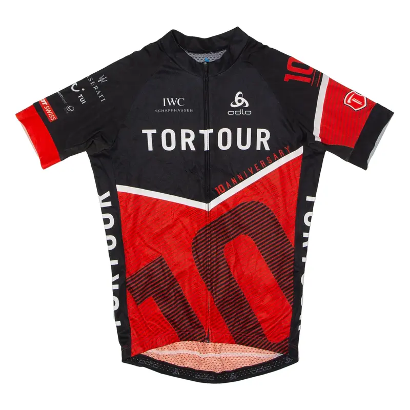 ODLO Tortour Full Zip Cycling Mens Jersey Black High Neck M