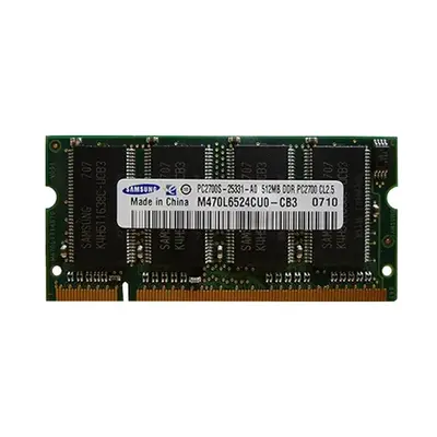 Samsung M470L6524CUO-CB3 | 512MB DDR-333MHz PC2700 Non-ECC Unbuffered SODIMM CL2.5 2Rx16 2.5V 200-Pin Memory Module