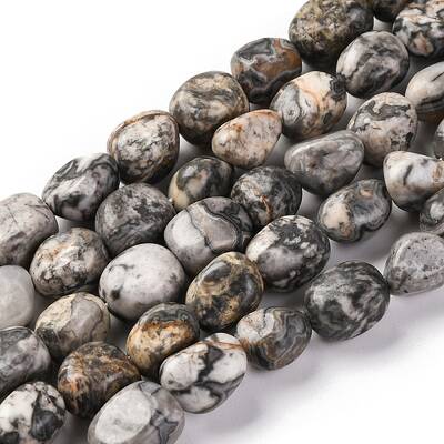 Natural Map Stone Beads Strands
