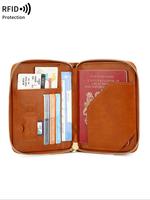 Simple Plain Color Passport Holder with Card Slots, Rfid Protection Multi-functional Passport Protective Cover, Casual Durabl...