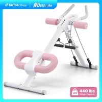 MERACH Foldable Adjustable Ab Machine for Home Workout,Burn Belly Fat Fast,Core & Glutes Trainer,No Knee Pain,Compact Design,...