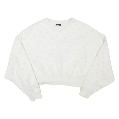 NIKE Loose Fit Cropped Womens Sweatshirt White S