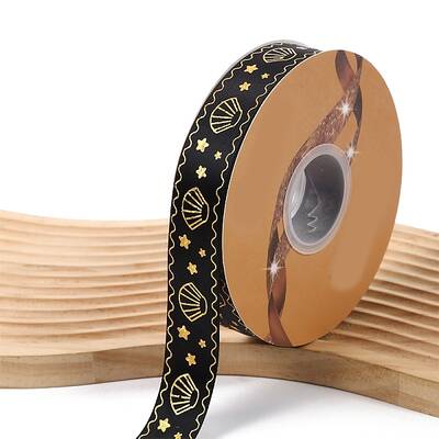 48 Yards Gold Stamping Polyester Ribbon