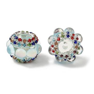 Sparkling Acrylic Rhinestone Round Beads
