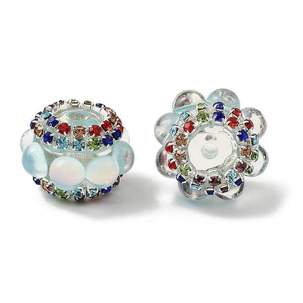 Sparkling Acrylic Rhinestone Round Beads
