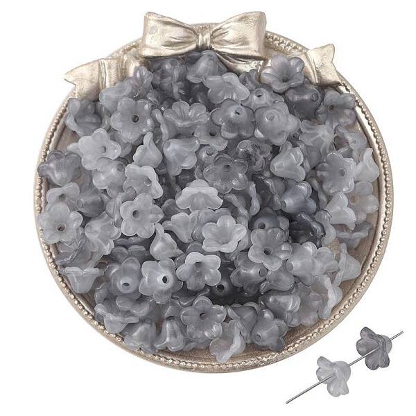100Pcs Acrylic Bead Caps