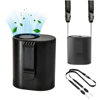 Clip Shirt Fan Portable Waist Fan, Wearable Belt Fan Rechargeable with 12000 RPM Personal Cool Clip Fan Under Shirt, 3 Speed ...