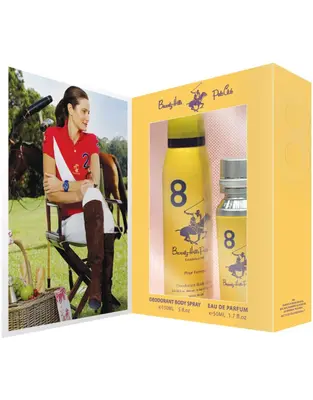 Gift set Beverly Hills Polo Club 1982 Sport 8 Eau de Parfum for women 50 ml + roll-on deodorant for men 50 ml