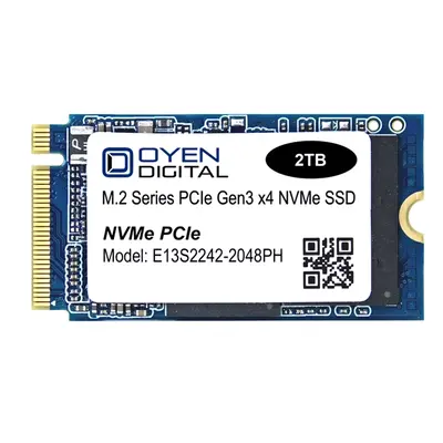 Oyen Digital E13S-2242-2048PH | 2TB 3D Triple-Level Cell PCI Express NVMe 3.0 x4 M.2 2242 Solid State Drive