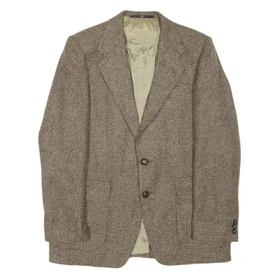 Mens Blazer Coat Brown Wool XL