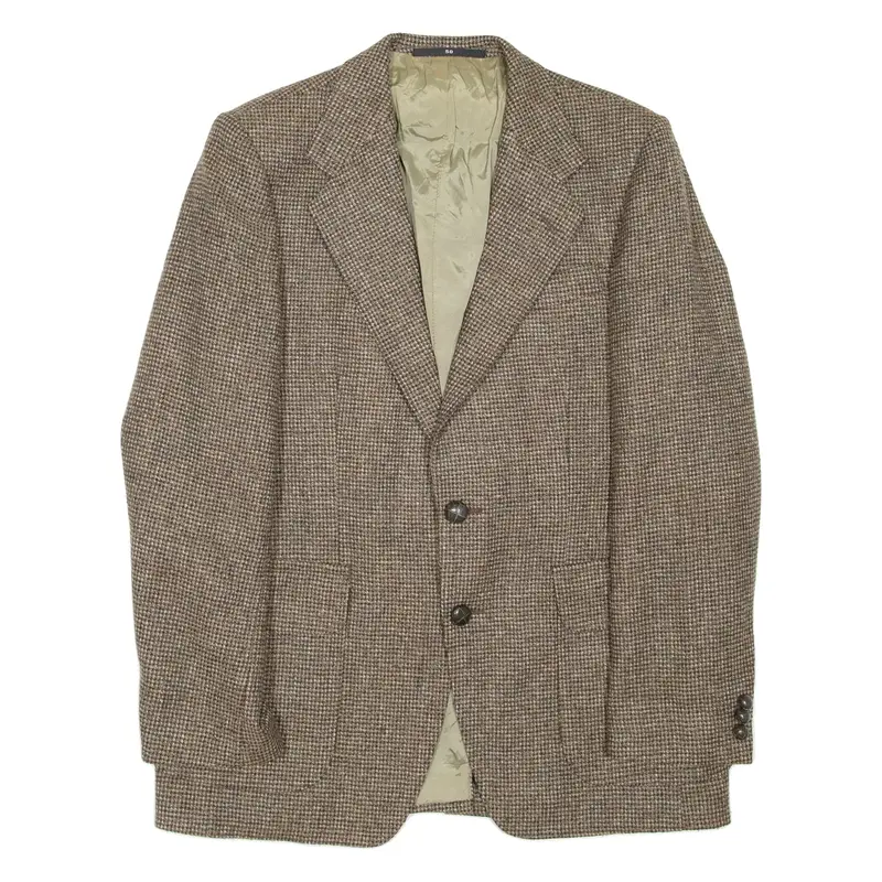 Mens Blazer Coat Brown Wool XL