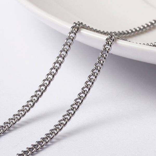 Tarnish Resistant 304 Stainless Steel Curb Chains Twisted Chains