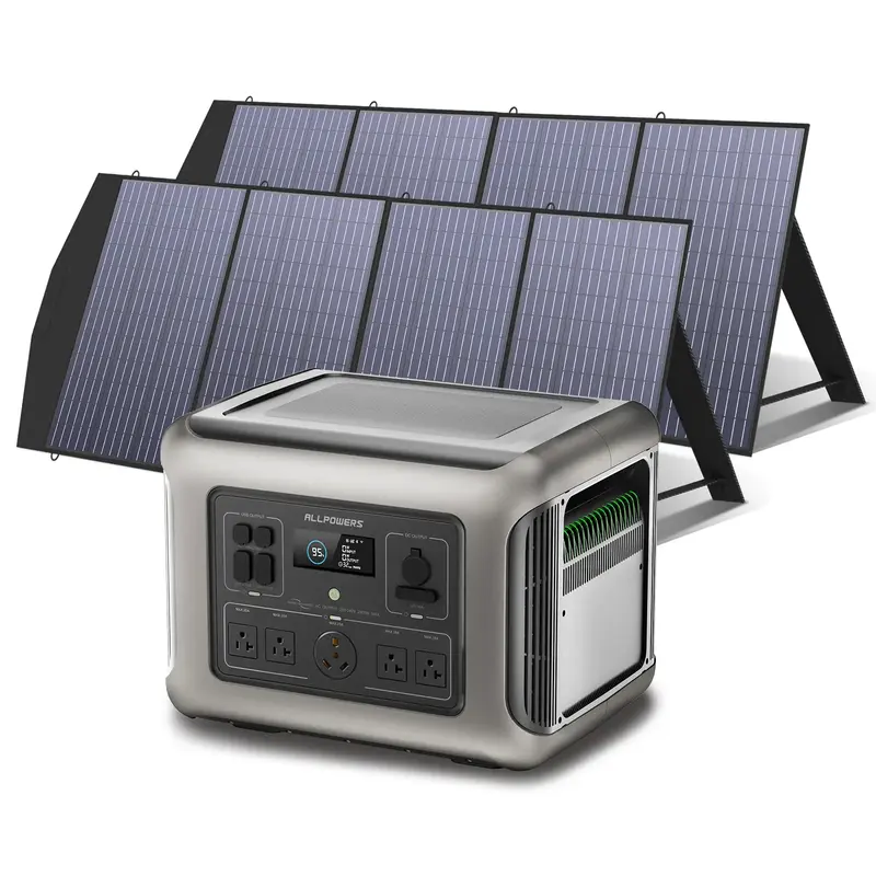 ALLPOWERS Solar Generator Kit 2500W Power Station 200W Solar Panel