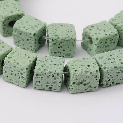 Synthetic Lava Rock Bead Strands