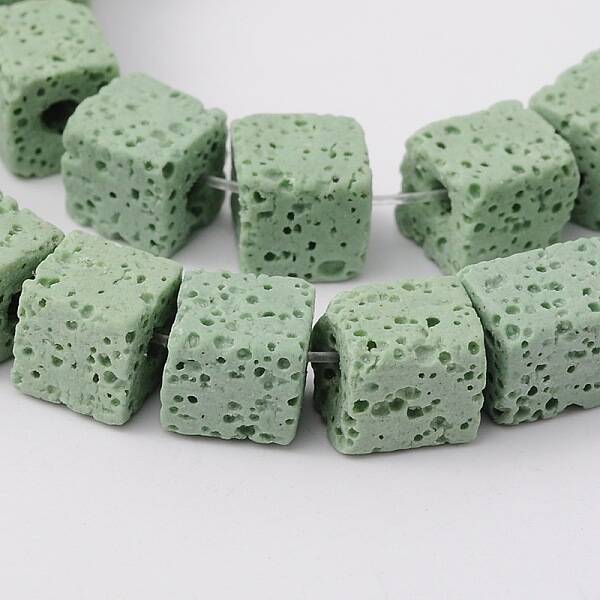 Synthetic Lava Rock Bead Strands