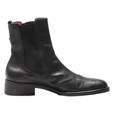 GEOX Chelsea Boots Black Leather Womens UK 5.5