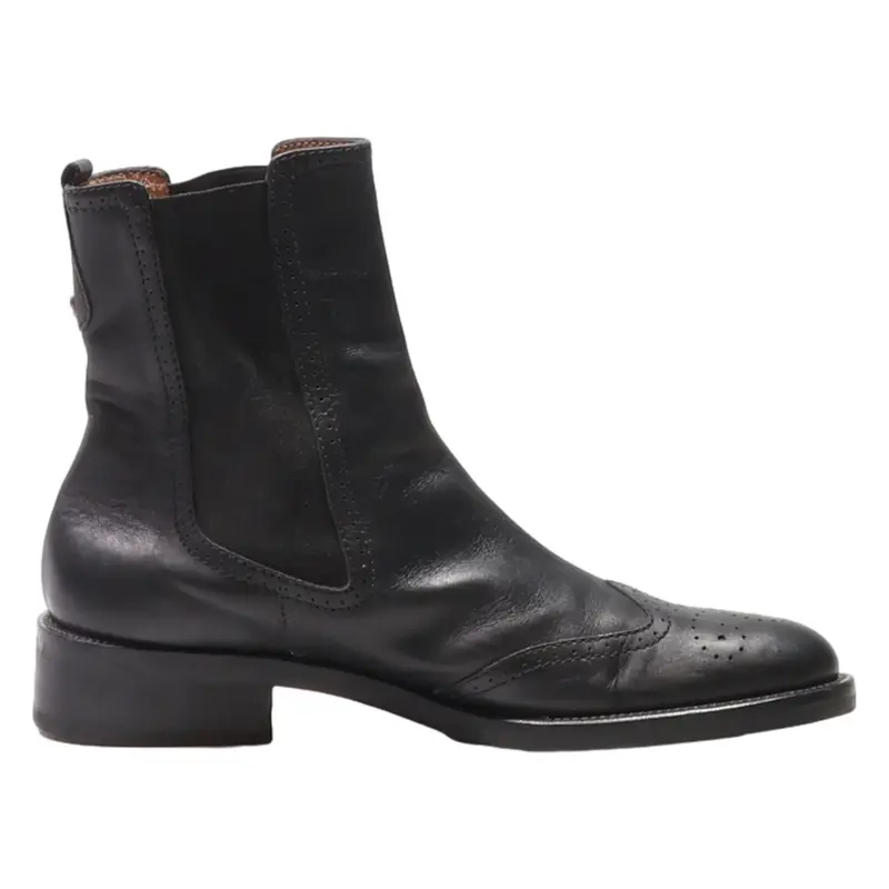 GEOX Chelsea Boots Black Leather Womens UK 5.5