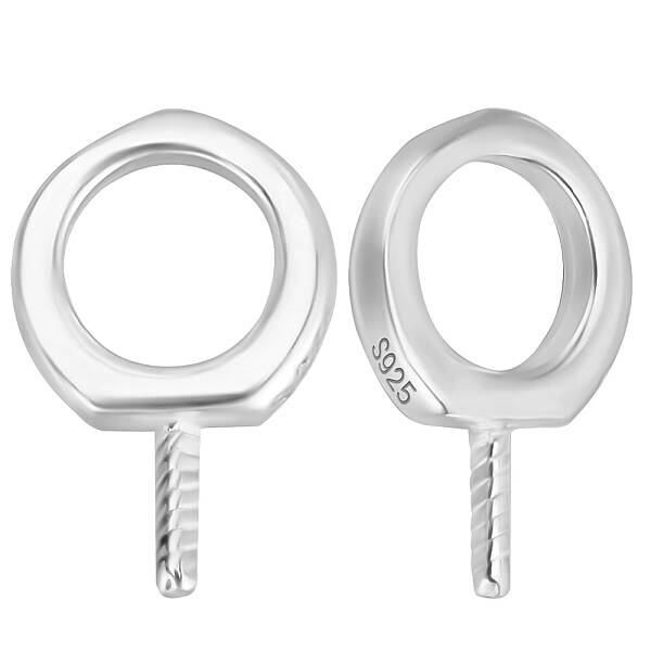 10Pcs 925 Sterling Silver Screw Eye Peg Bails