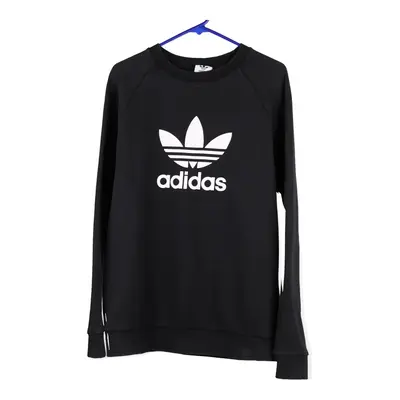 Adidas Spellout Sweatshirt - Large Black Cotton
